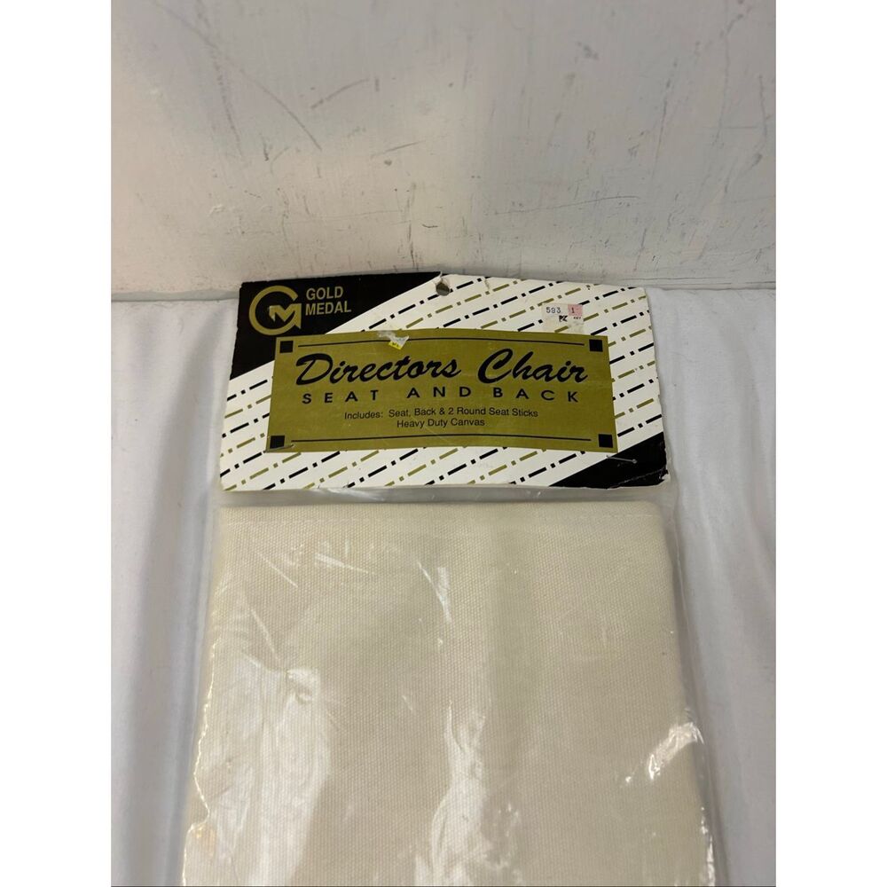 Director chair and back cover Gold Medal New Canvas cream color‎ new